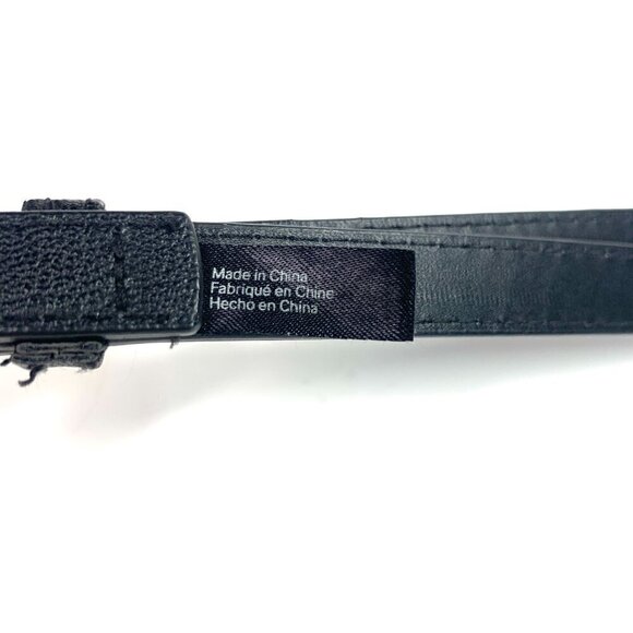 H&M Vegan Leather Studded Skinny Belt Black & Silver Waist Size 32"/M #224530 - Picture 5 of 7